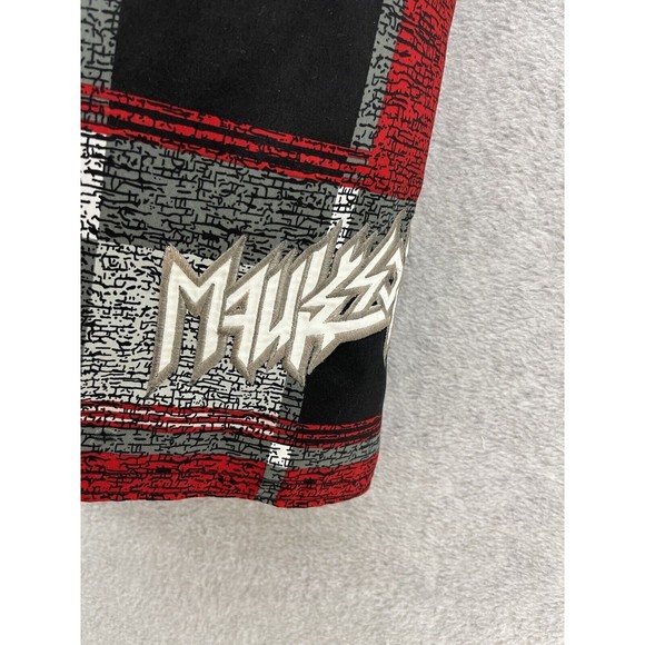 Maui and Sons Men's Board Shorts Red Black Check Size Small - Picture 6 of 10
